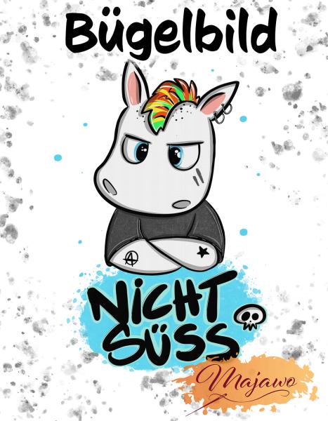 Bügelbild Nicht süß Junge Majawo