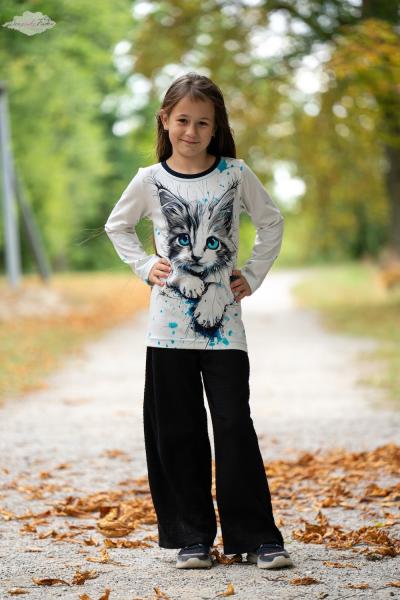 "Katze", weiß/blau, Panel, Jersey "Katze", weiß/blau, Panel, Jersey