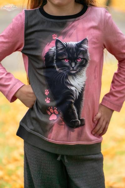EP "Katze" schwarz/rosa, Panel, Jersey EP "Katze" schwarz/rosa, Panel, Jersey